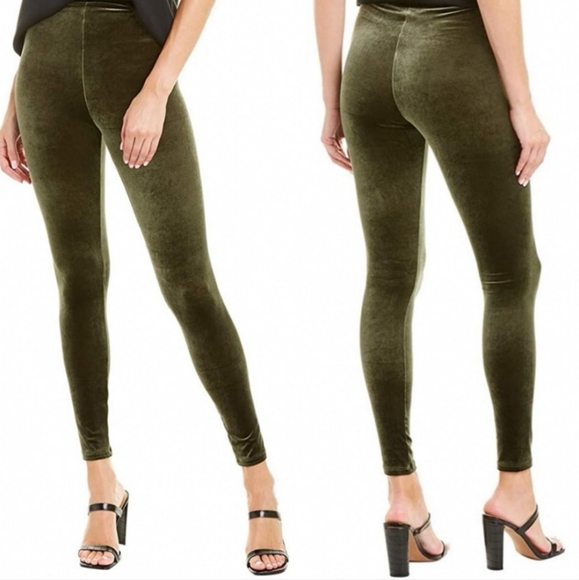 Commando Pants - Commando Control Velvet Perfect Control Slimming Leggings In Dark Olive Size XL